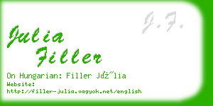 julia filler business card